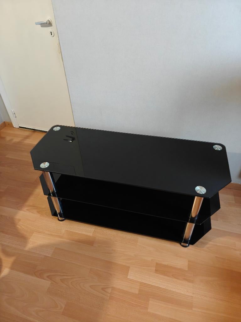 Salontafel/meubel voor tv, Gebruikt, Glas, 75 cm of meer, Ophalen