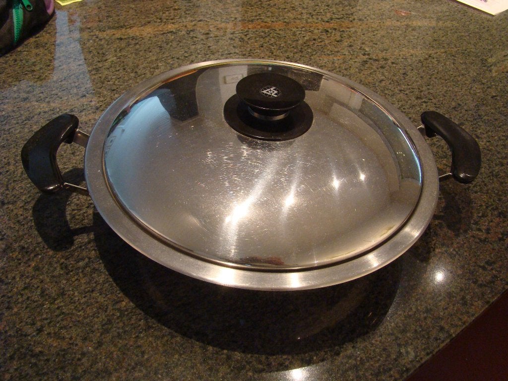 kookpan, Huis en Inrichting, Keuken | Potten en Pannen, Ophalen, Inox, Zo goed als nieuw, Kookpan