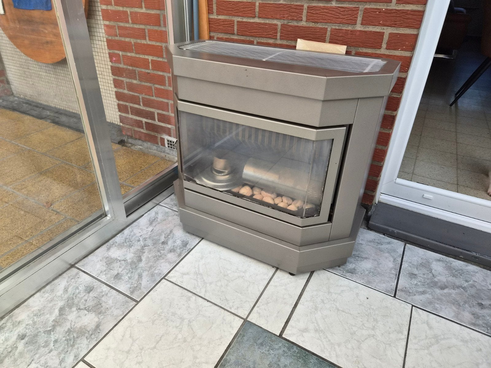poele a gaz, Huis en Inrichting, Ophalen, Gebruikt, Vrijstaande haard, Gashaard