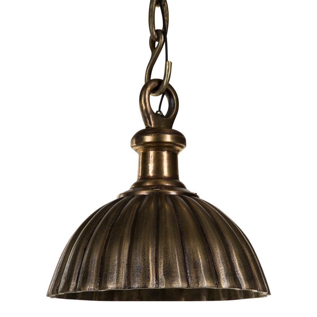 Stoere hanglamp aluminium brons kleur industrieel, Nieuw, Metaal, Industrieel, E27 (groot)