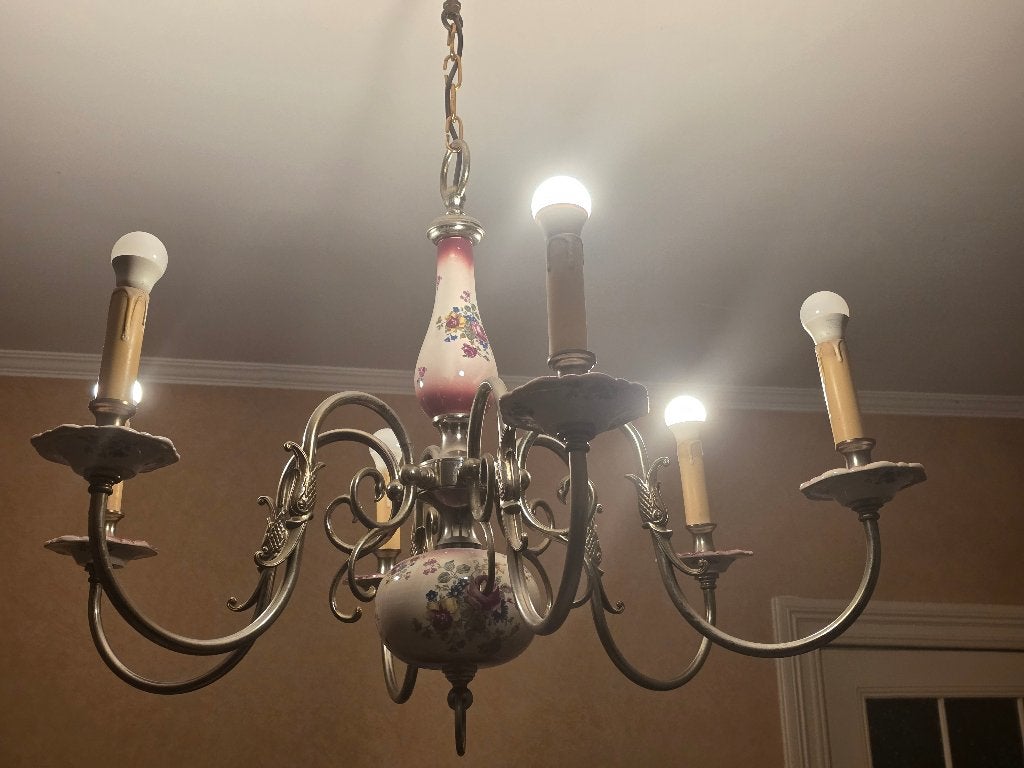 Lustre ancien style hollandais (grand), Maison & Meubles, Enlèvement, Utilisé