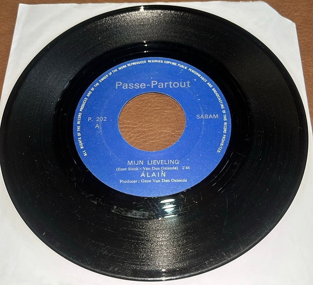 Alain David ‎– Mijn Lieveling - 7” vinyl single - BE, Ophalen of Verzenden, Gebruikt