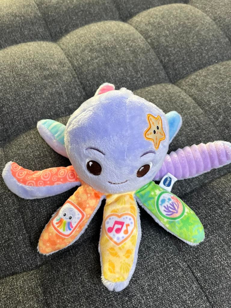 Vtech octopus, Kinderen en Baby's, Speelgoed | Knuffels en Pluche, Ophalen, Zo goed als nieuw