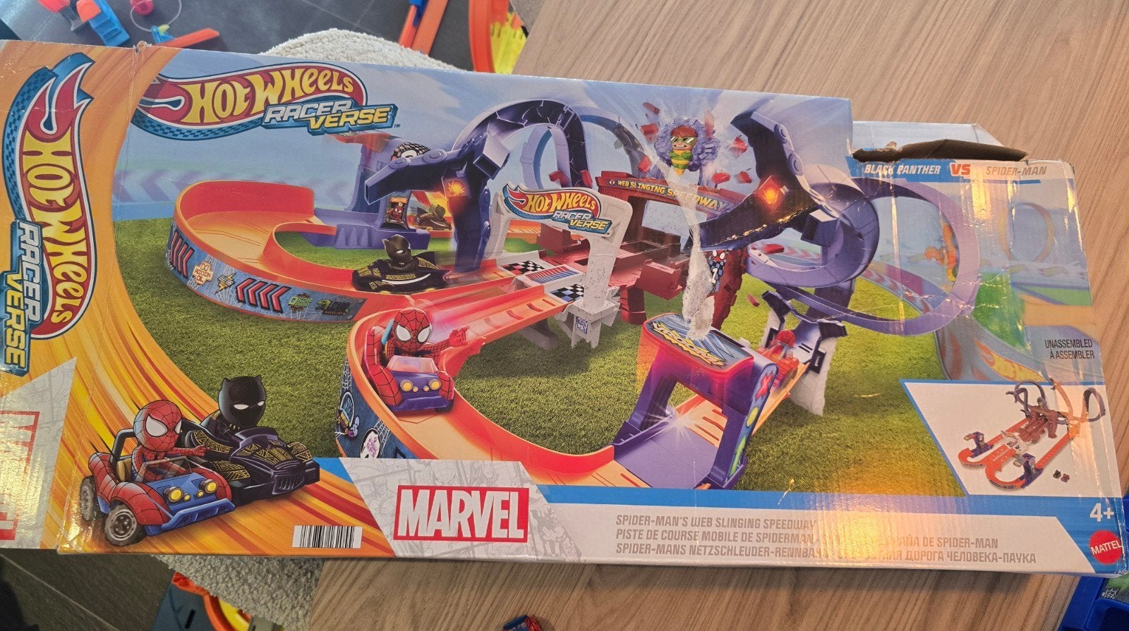 Hotwheels racebaan Marvel, Enfants & Bébés, Comme neuf, Enlèvement, Circuit, Hot Wheels