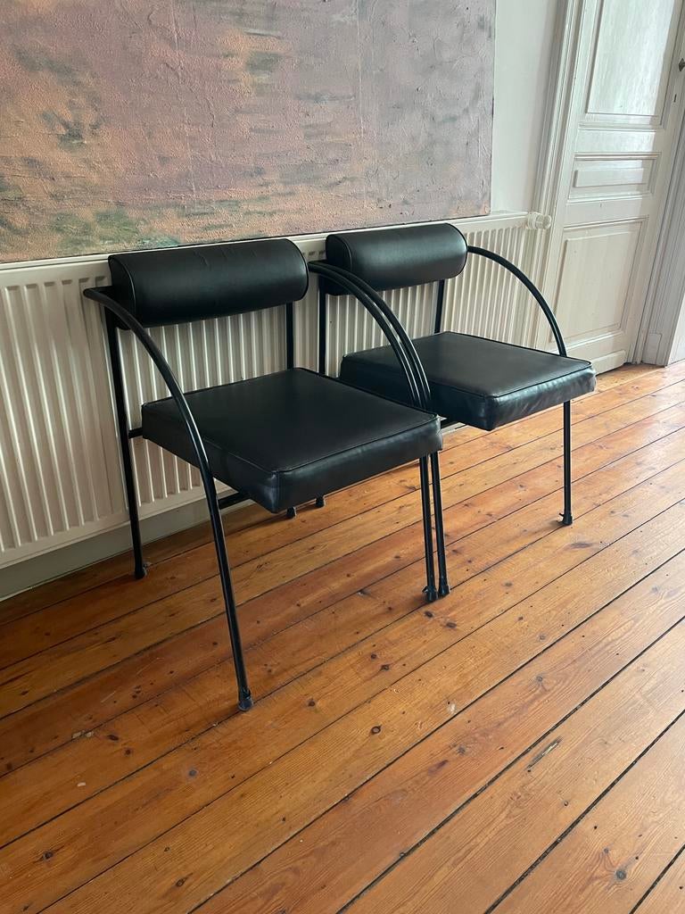 Chaises 80’s, Enlèvement, Utilisé, Noir
