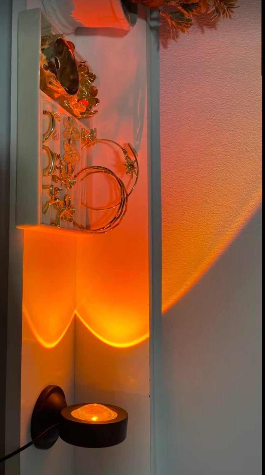 Lampe Sunset - LED - Port USB - Neuf - Emballage d'origine, Maison & Meubles, Enlèvement, Neuf, LED, Jaune