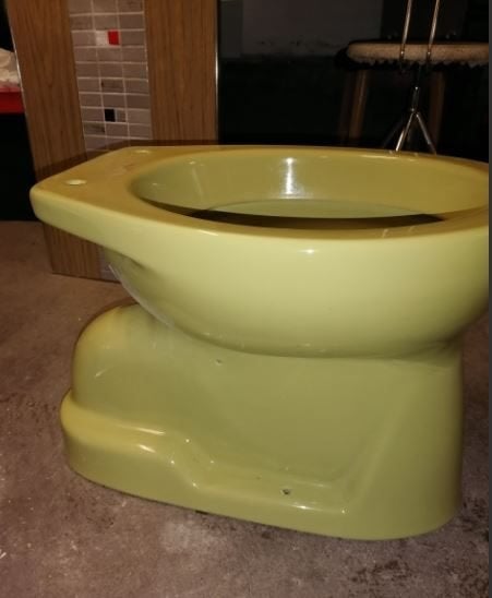 vintage wc toilet Villeroy & Boch moosgrün 1972, Enlèvement, Maison et Meubles