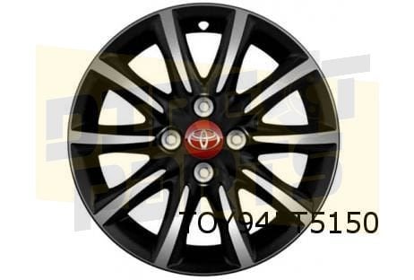 Toyota Aygo velg Aluminium 15'' 10-spaaks mat zwart / gepoli, Neuf, 15 pouces, -, Véhicule de tourisme