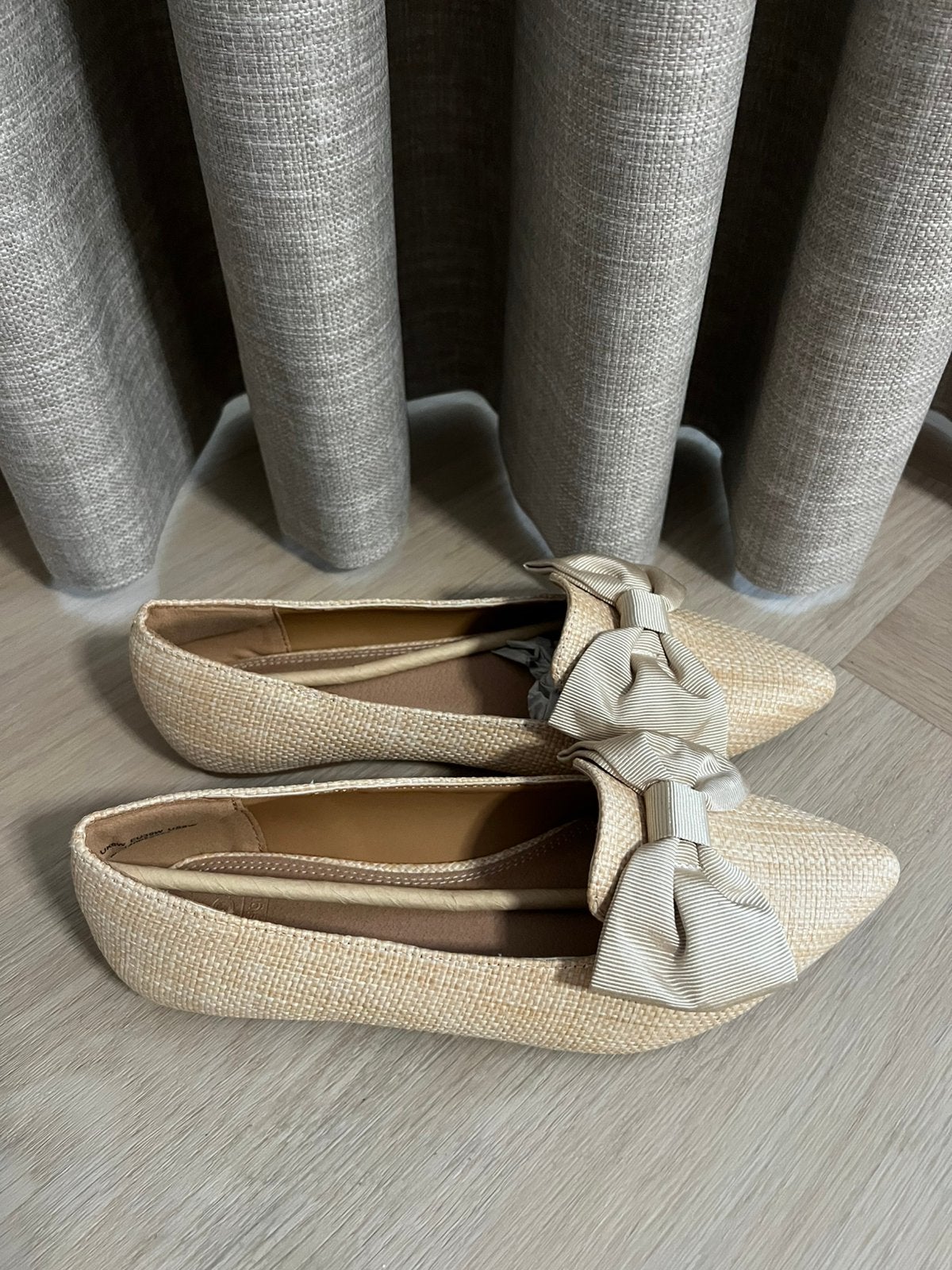 Beige ballerina’s met strik van Asos - maat 39, Verzenden, Beige, Nieuw, Ballerina's