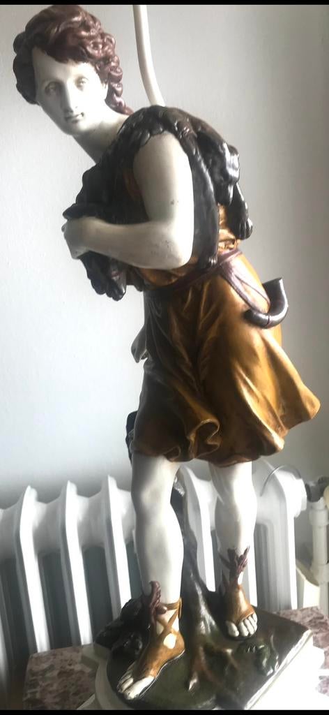 Antieke „hunter” vloerlamp 110 cm, Huis en Inrichting, Lampen | Tafellampen, Ophalen, Zo goed als nieuw
