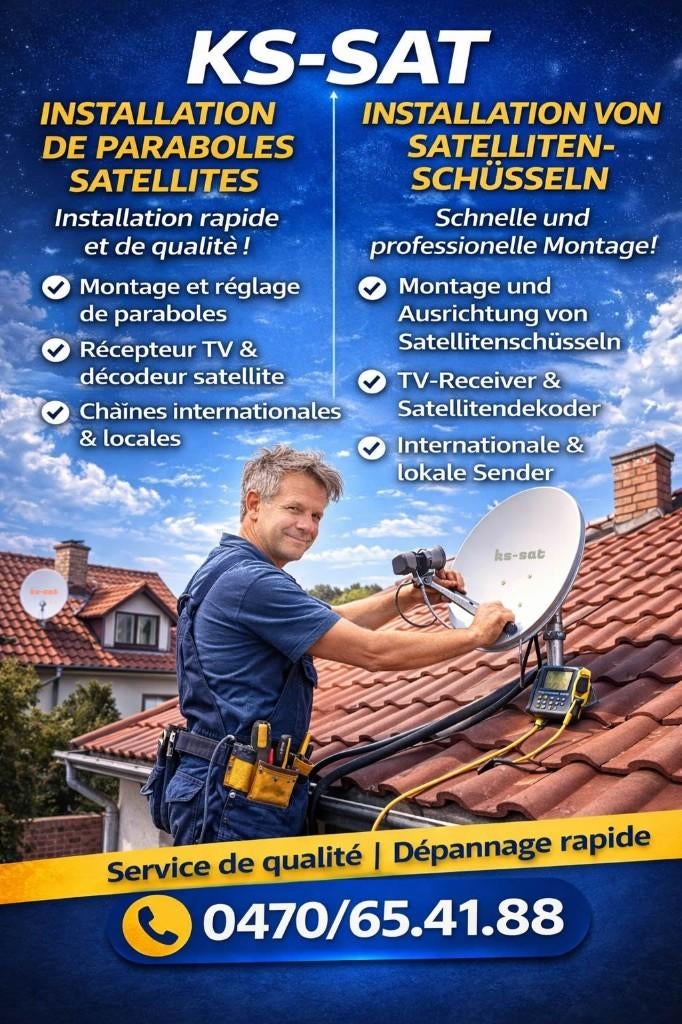 antenniste Verviers Eupen Ostbelgien, TV, Hi-fi & Vidéo, Enlèvement ou Envoi, Neuf