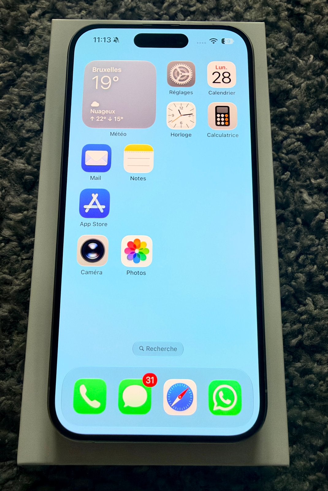 IPhone 15 Pro 256 GB, 256 GB, 80 %, Comme neuf, Enlèvement