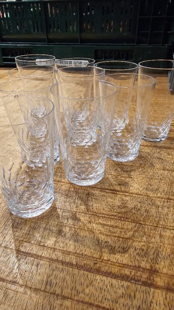 10 glazen van Baccarat-kristal - Chauny schildpadpatroon, Ophalen