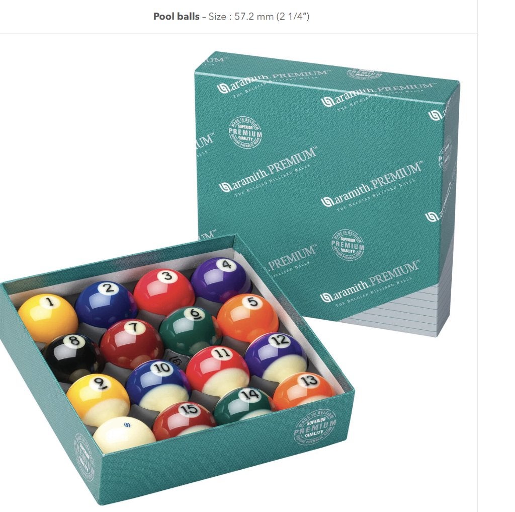 Aramith PREMIUM pool ball set 57.2mm, Ophalen, Gebruikt, Overige typen