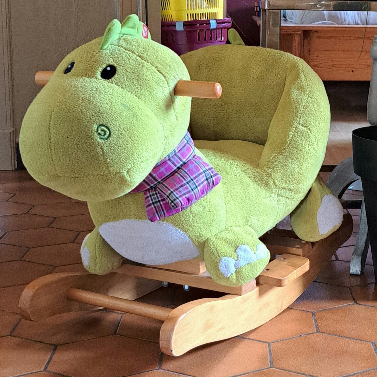 Hobbeldier draak / Pluche schommelstoel, Kinderen en Baby's, Ophalen
