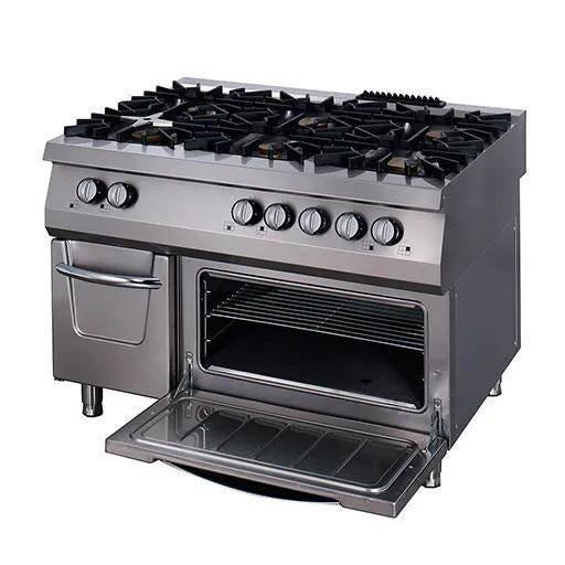 Horeca fornuis 6 pitten + Oven, Zakelijke goederen, Horeca | Keukenapparatuur, Ophalen, Gebruikt, Fornuis, Frituur en Grillen