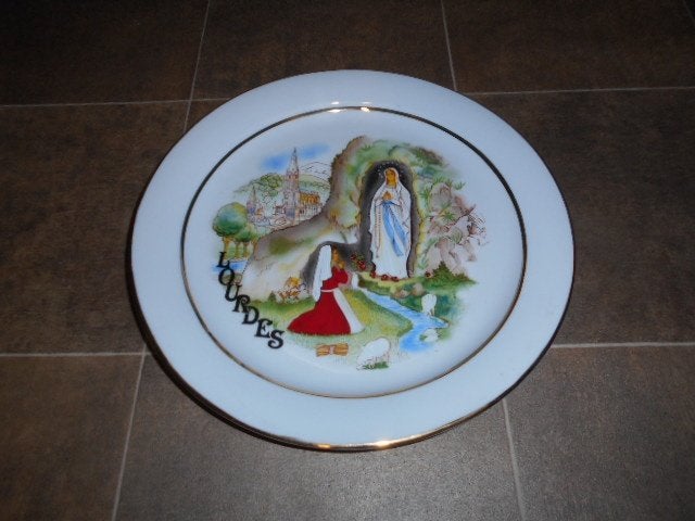 Porselein bord Lourdes, Antiek en Kunst, Ophalen of Verzenden