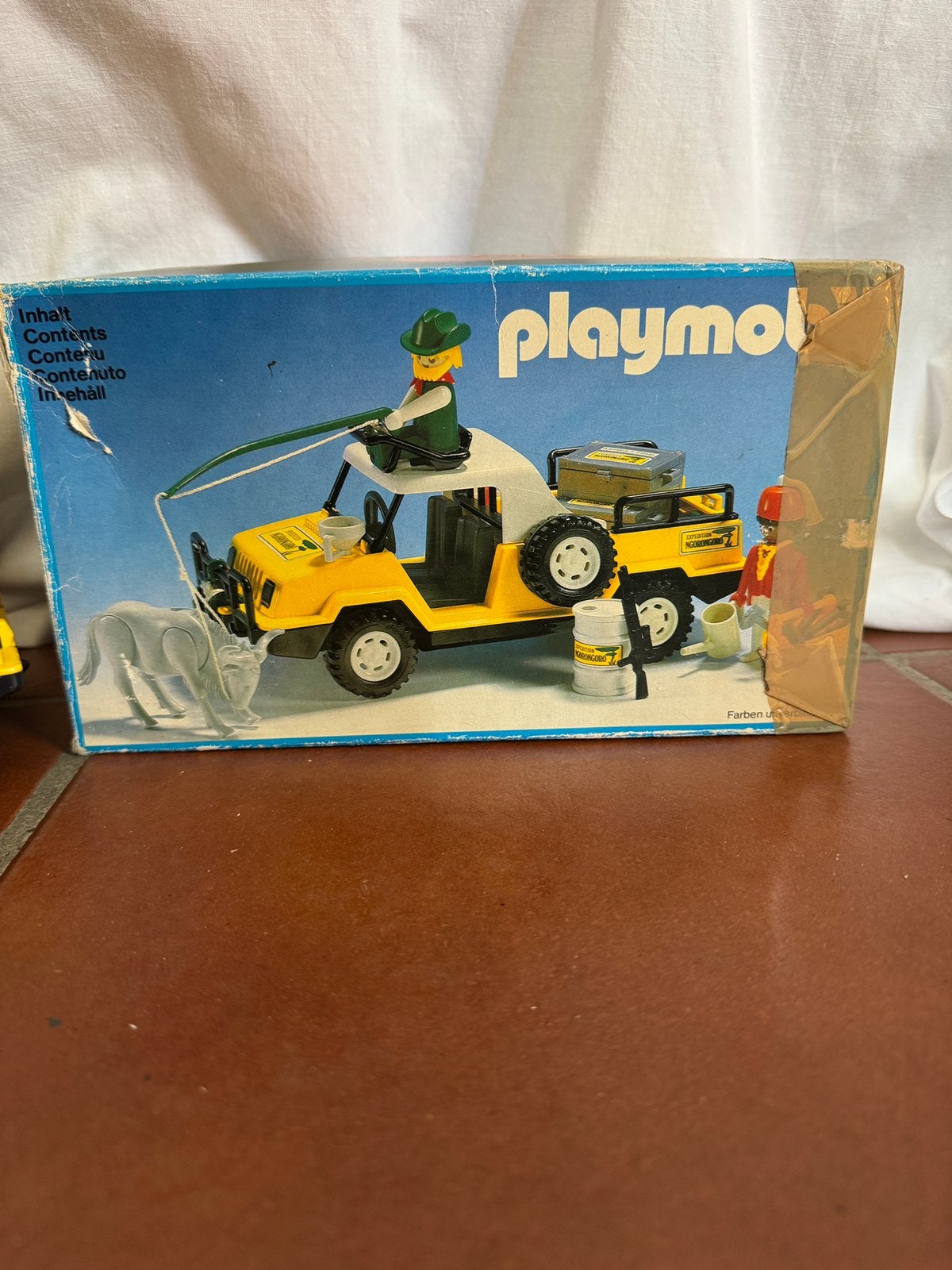 Playmobil 3528 Safari Expeditie Jeep (1980) – Met Doos, Wild life, Utilisé, Véhicule, Kit complet