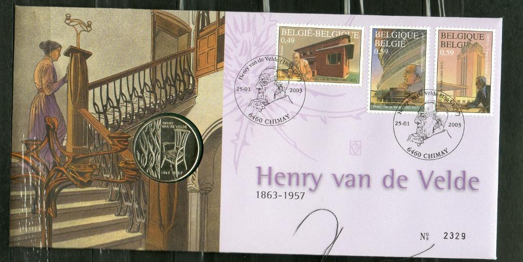 Année 2003 : 3146-3148 - Numisletter : Henry van de Velde, Enlèvement ou Envoi