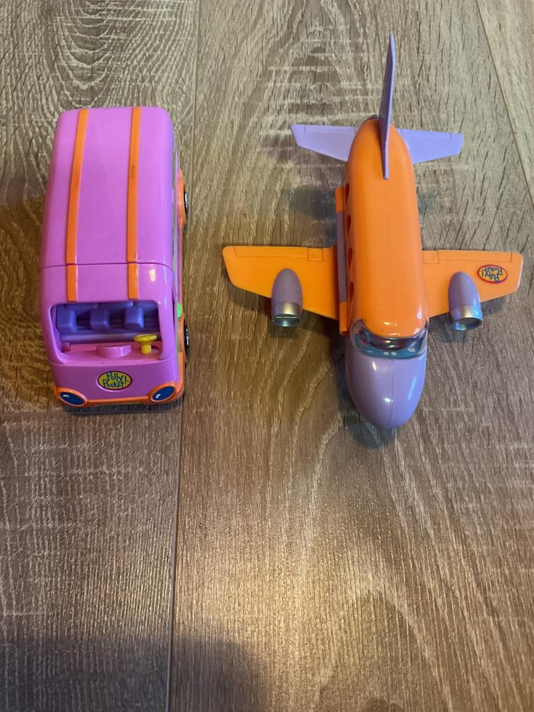 Polly pocket vliegtuig en bus, Ophalen of Verzenden, Zo goed als nieuw