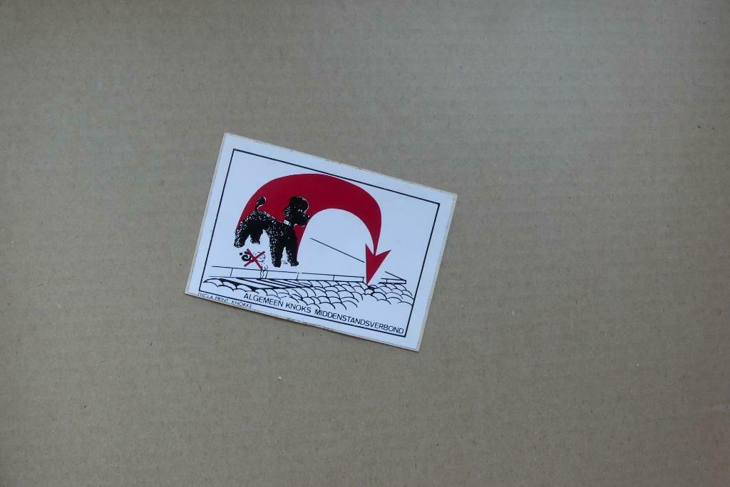 Oude sticker Knokke-Heist, Knoks middenstandsverbond, Verzamelen, Ophalen of Verzenden, Gebruikt, Bedrijf of Vereniging