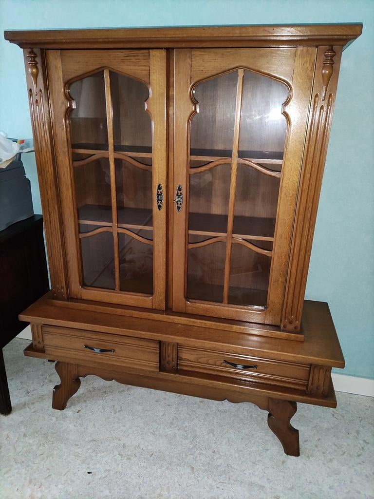 Meubles salle à manger 2 pièces buffet et armoire avec vitri, Maison & Meubles, Enlèvement, Utilisé