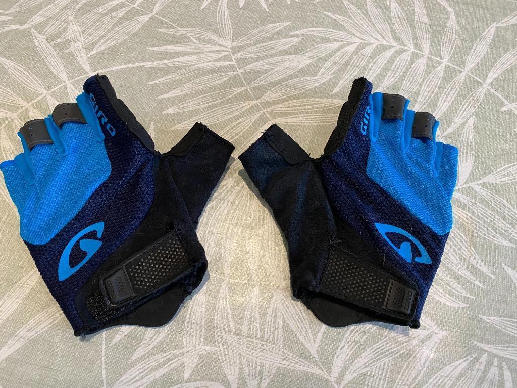 Fietshandschoenen Giro Bravo, zwart/blauw, maat M, M, Dames, Ophalen of Verzenden, Zo goed als nieuw