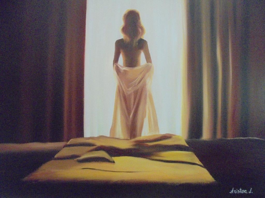 peinture à l'huile femme 2 (60x80), Enlèvement ou Envoi