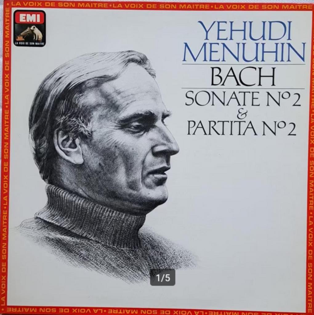 Yehudi Menuhin - Bach - Sonate n2 & Partita n2, Envoi, Baroque, Comme neuf, Musique de chambre