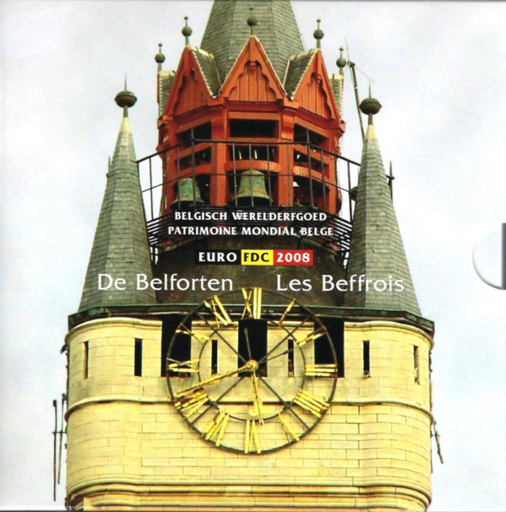 BU Set Belgique 2008 Les Beffrois, Timbres & Monnaies, Monnaies | Europe | Monnaies euro, Enlèvement ou Envoi, Belgique