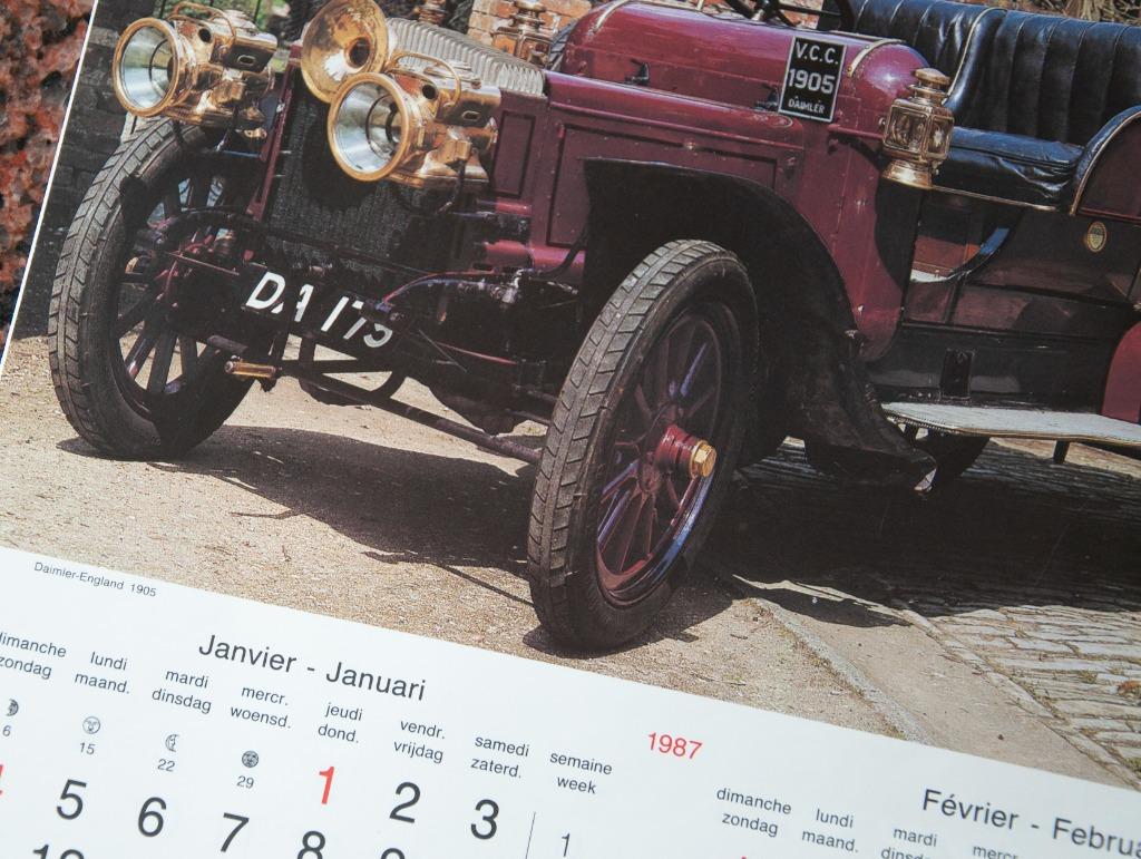 Kalender met 6 foto's van Oldtimers uit de beginjaren 1900, Envoi, Comme neuf