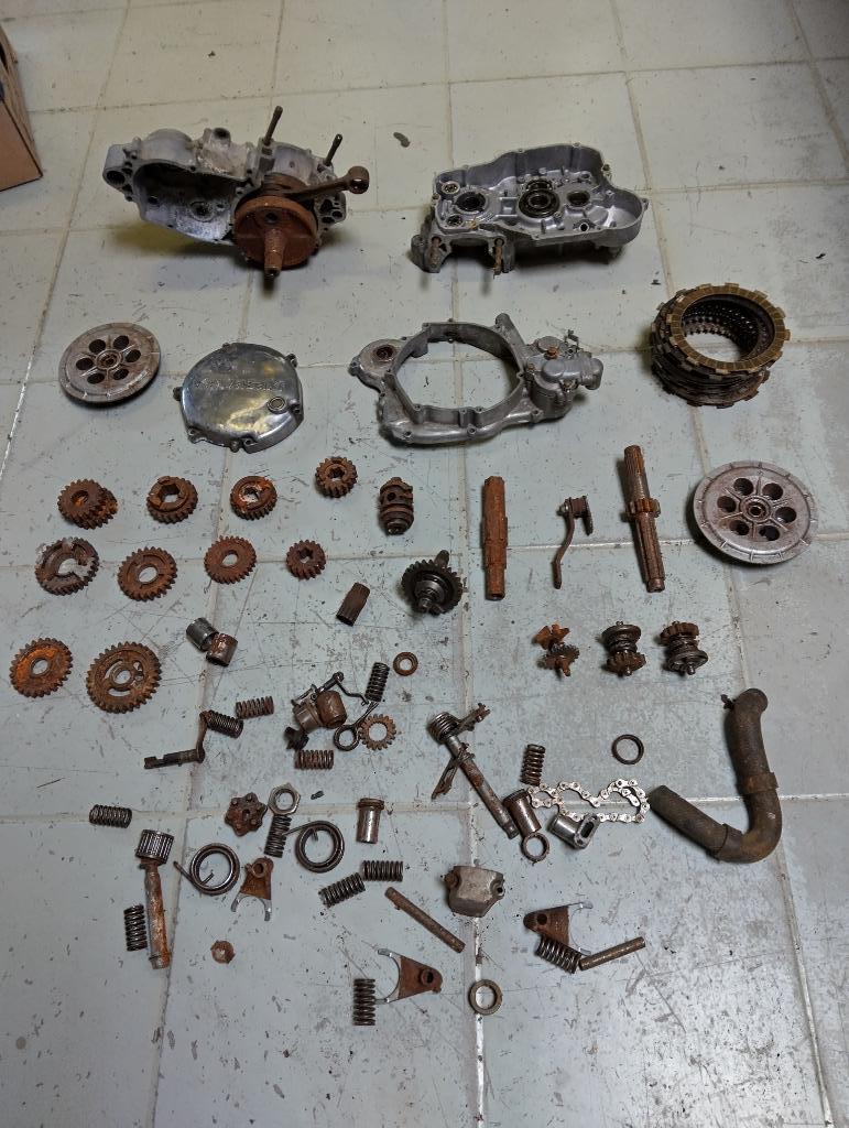 kawasaki kdx 200 / 250 motorblok onderdelen, Motoren, Ophalen of Verzenden, Gebruikt