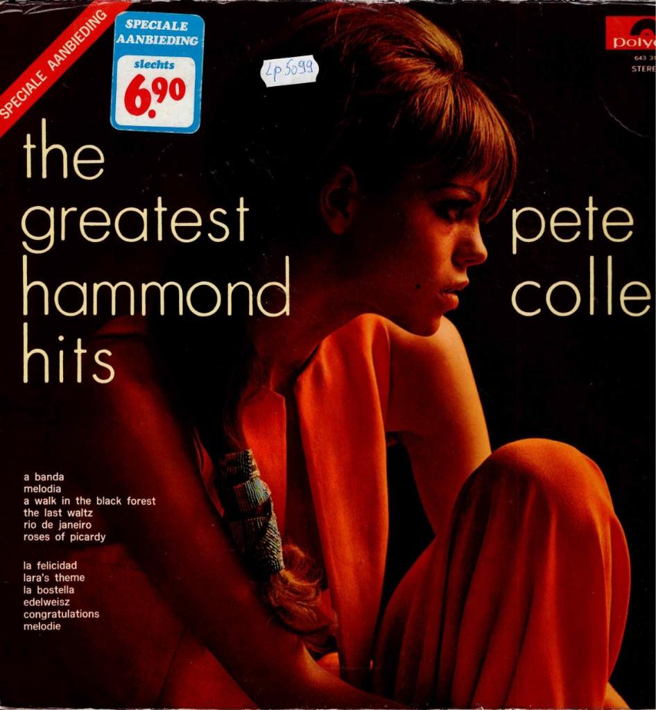 Vinyl, LP   -   Pete Colley – The Greatest Hammond Hits, Cd's en Dvd's, Vinyl | Overige Vinyl, Overige formaten, Ophalen of Verzenden