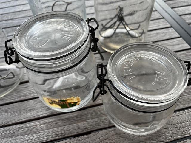 Vintage Le Parfait & Weck inmaakpotten, Ophalen of Verzenden, Gebruikt, Glas, Pot, Bus of Blik