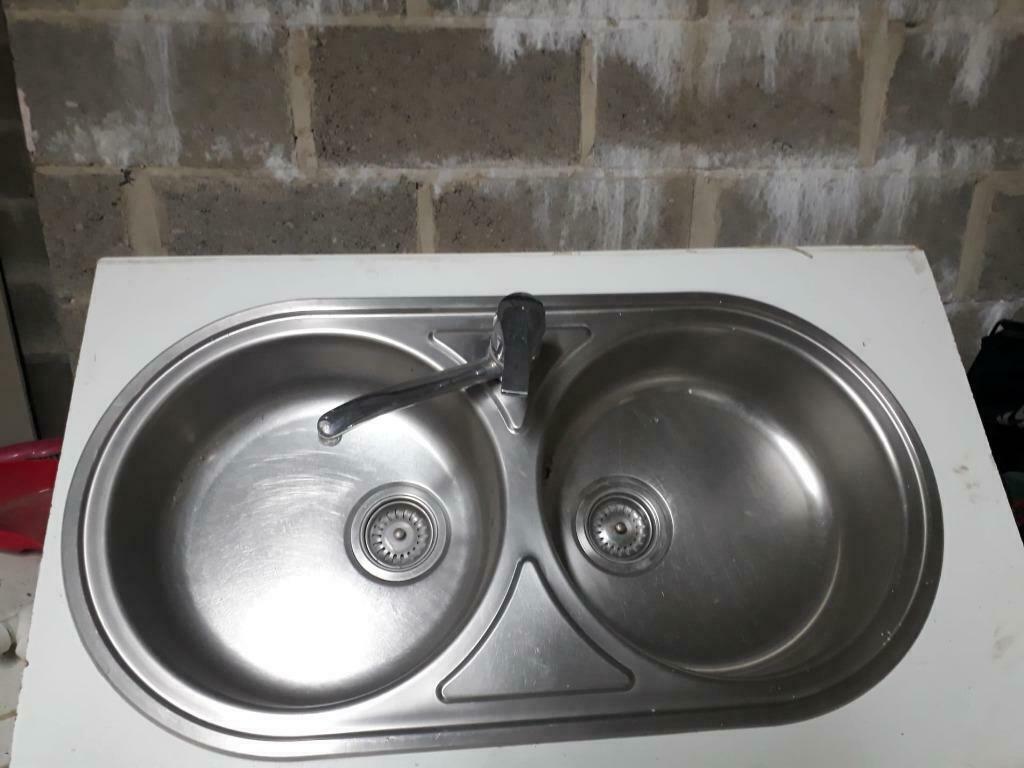 Inox  afwasbakken., Ophalen, Gebruikt