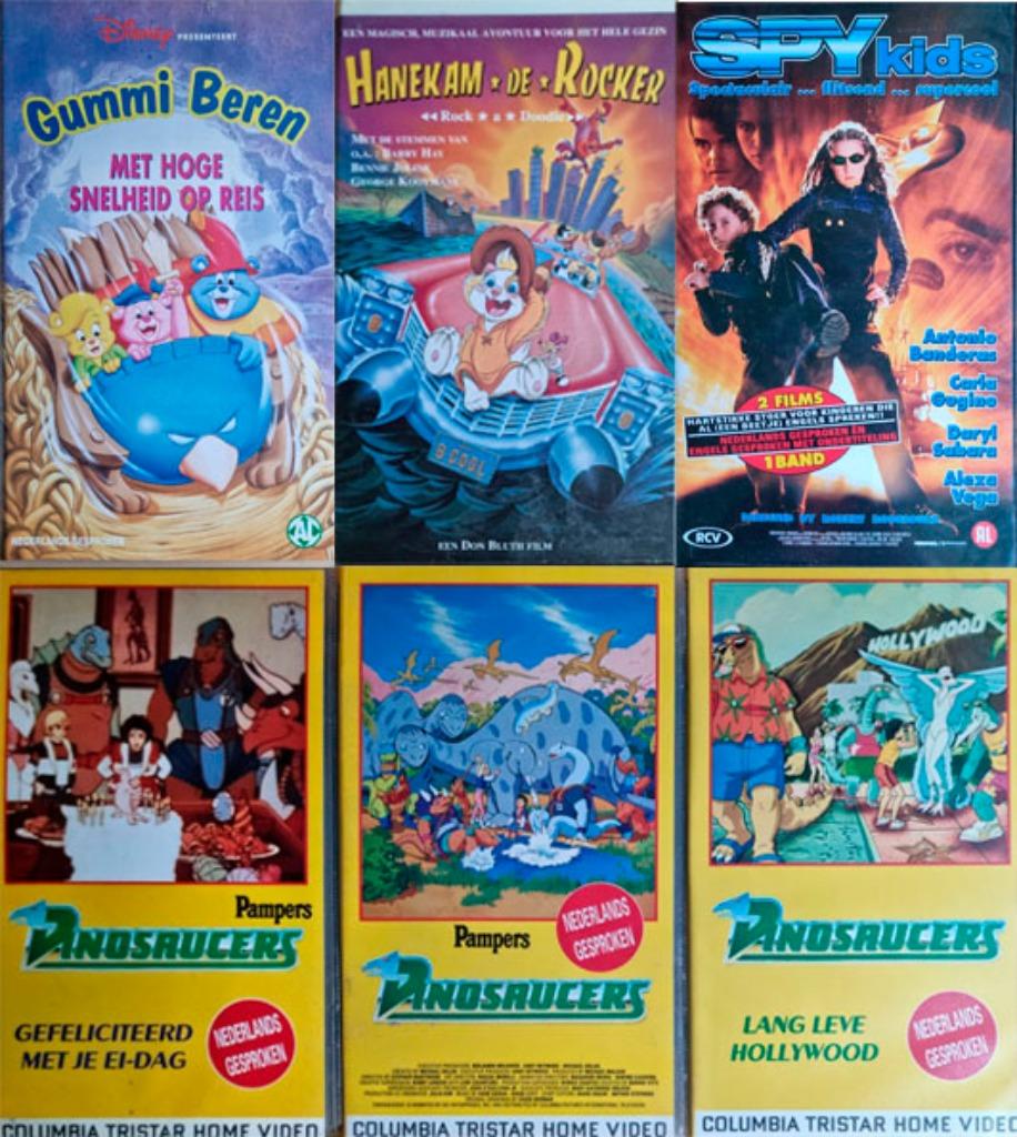 Set van 6 VHS video's kinderen-jeugd, Alle leeftijden, Ophalen, Gebruikt, Tekenfilms en Animatie