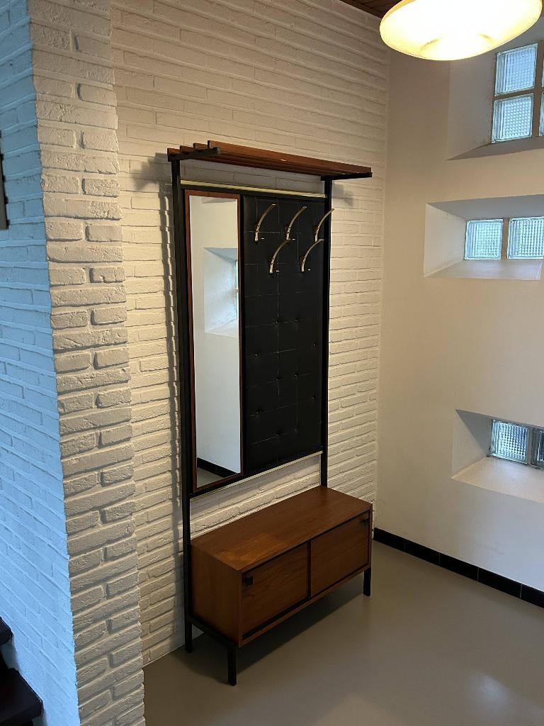 Halmeubel/kapstok met spiegel Alfred Hendrickx voor Belform, Huis en Inrichting, Ophalen, Overige materialen, Gebruikt, Overige typen