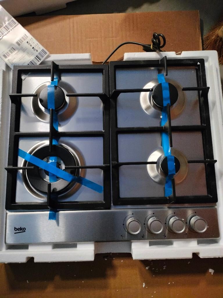 Gaskookplaat, Ophalen, Nieuw, 4 kookzones, Inbouw
