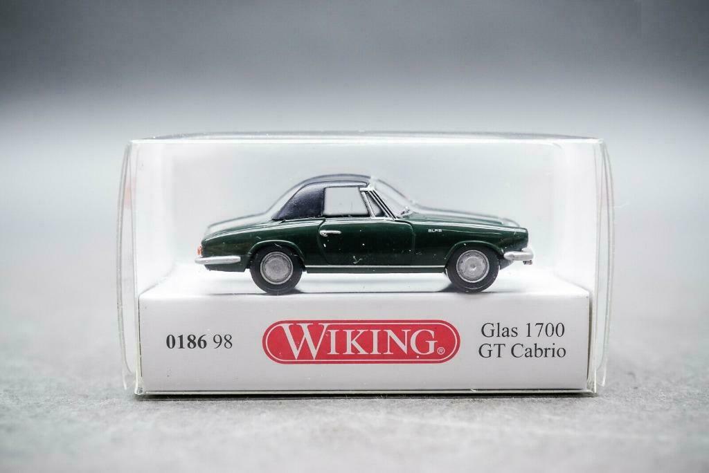 1:87 Wiking 018698 Glas 1700 GT closed Cabrio groen, Ophalen of Verzenden, Nieuw, Auto