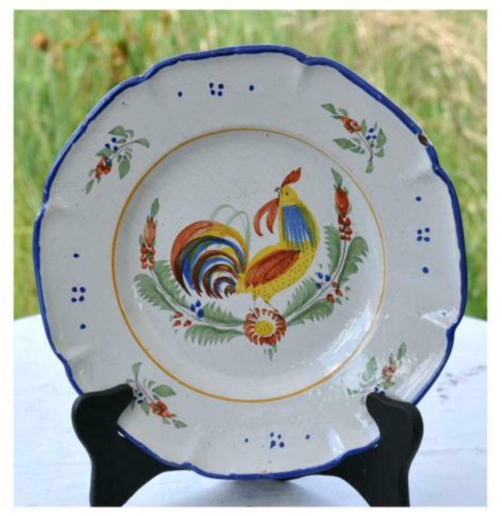 § assiette decor coq (2), Antiquités & Art, Enlèvement ou Envoi