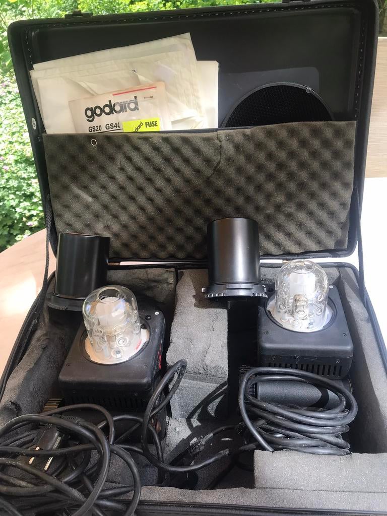 Volledige professionele flitsinstallatie, Ophalen, Zo goed als nieuw