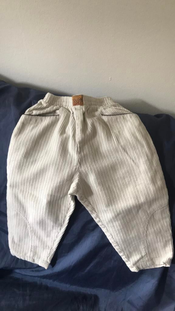Pantalon velours blanc cassé 92 cm / 2 ans, Comme neuf