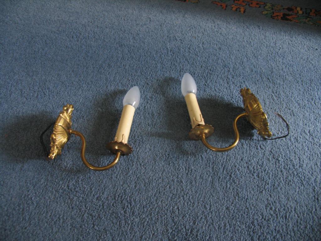 2 bronzen wandarmatuur, Ophalen of Verzenden, Gebruikt, Metaal, Antiek - art deco