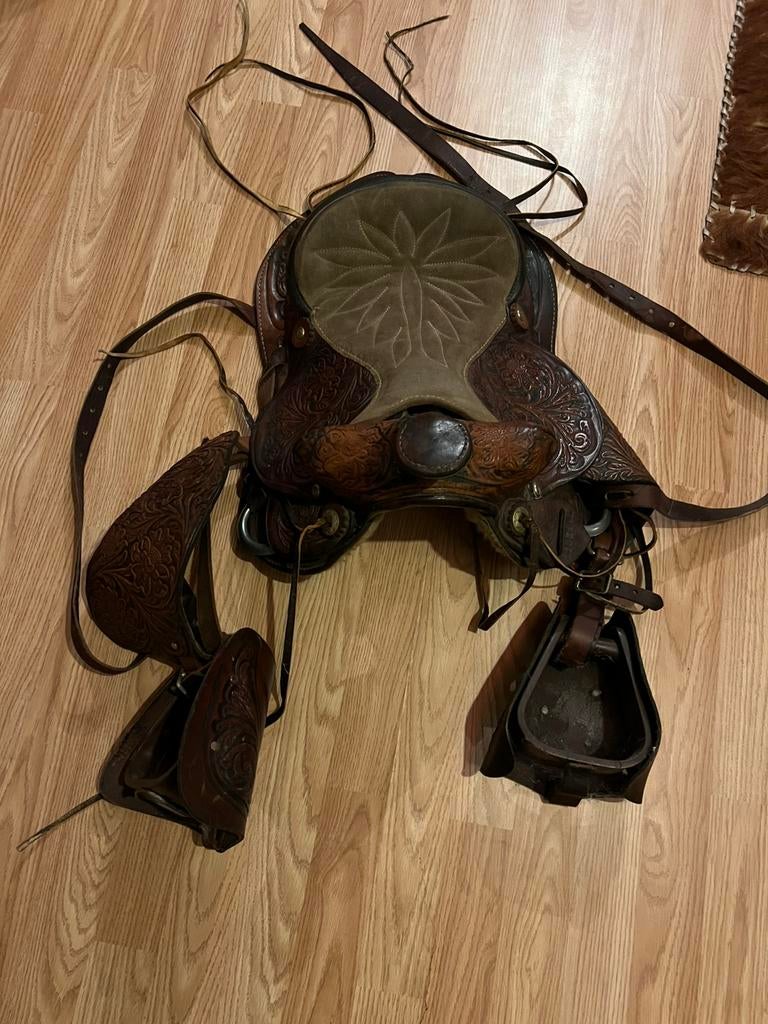 Antiek zadel pony, Dieren en Toebehoren, Ophalen of Verzenden, Zo goed als nieuw