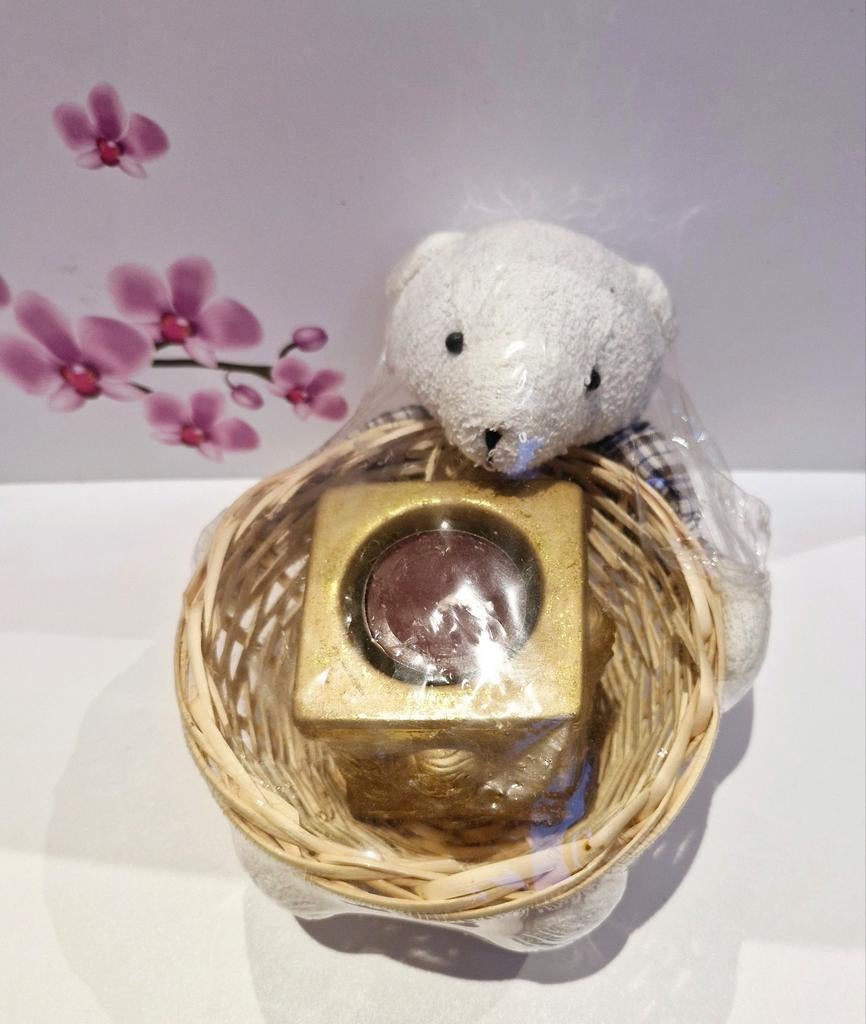 🧸 Teddybeer Met Mandje, Ophalen of Verzenden, Nieuw, Overige typen, Overige merken