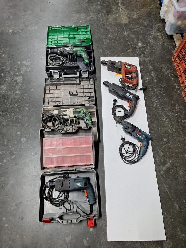 SDS+ boormachines Black&Decker, Hikoki, Hitachi, Bosch, Ophalen