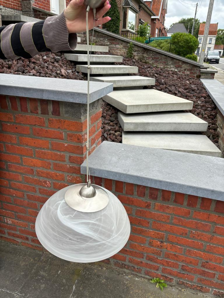 Suspension avec globe en verre, Enlèvement, Utilisé, Verre