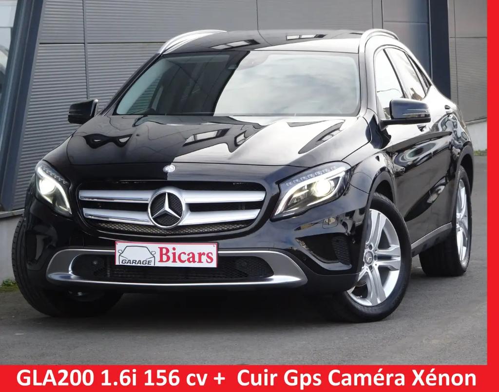 Mercedes GLA 200i 156cv SPORT* XENON+ LEER+GPS* GARANTIE 12, Auto's, Testrit aan huis, Monovolume, Parkeersensor, Zwart