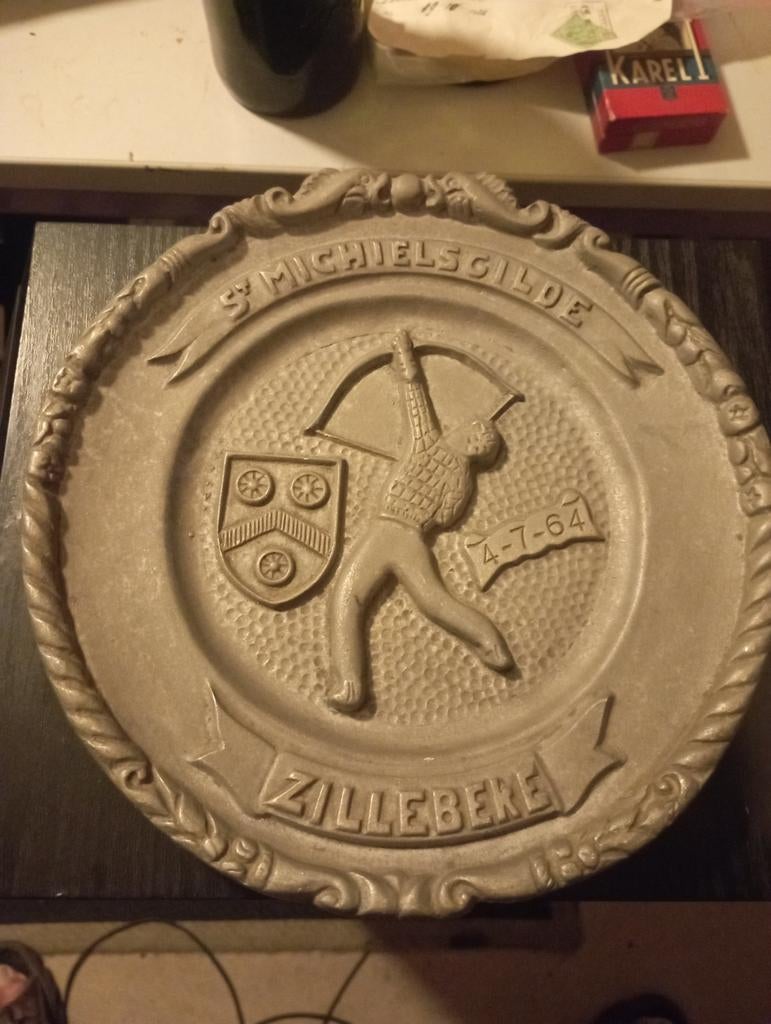 Bord  boogschutter in alimulium, Antiek en Kunst, Ophalen of Verzenden