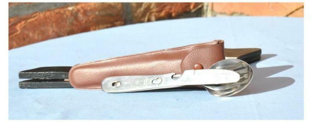 §couverts décapsuleur pour campeur, Enlèvement ou Envoi, Utilisé, Inox ou Chrome, Ensemble de couverts